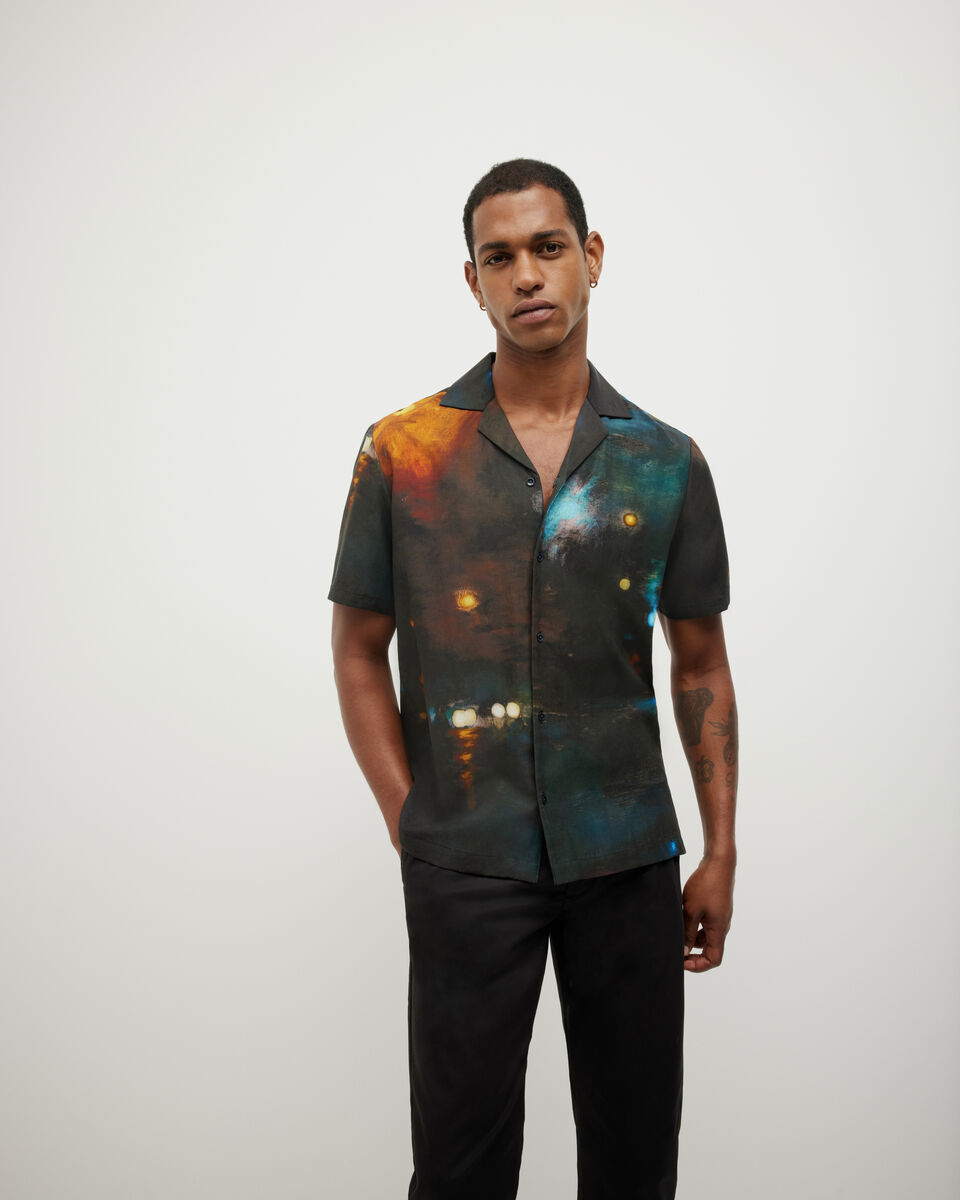 POLITIX x RMIT Printed Shirt, Black, hi-res